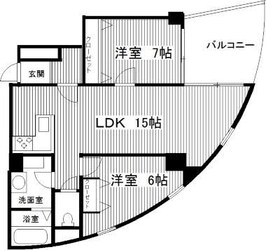 クリスタルタワーの物件間取画像